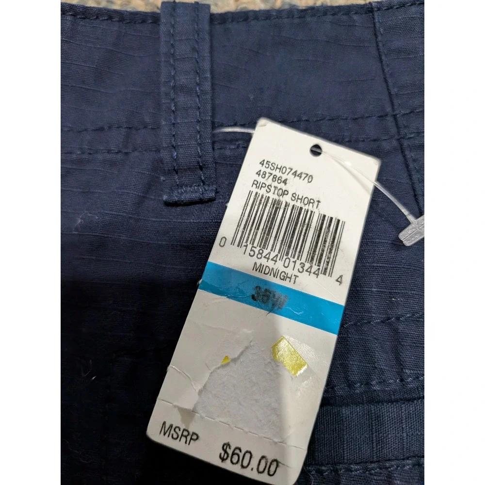 IZOD Mens Saltwater Ripstop Cargo Shorts Midnight Navy Blue 36 45SH074470